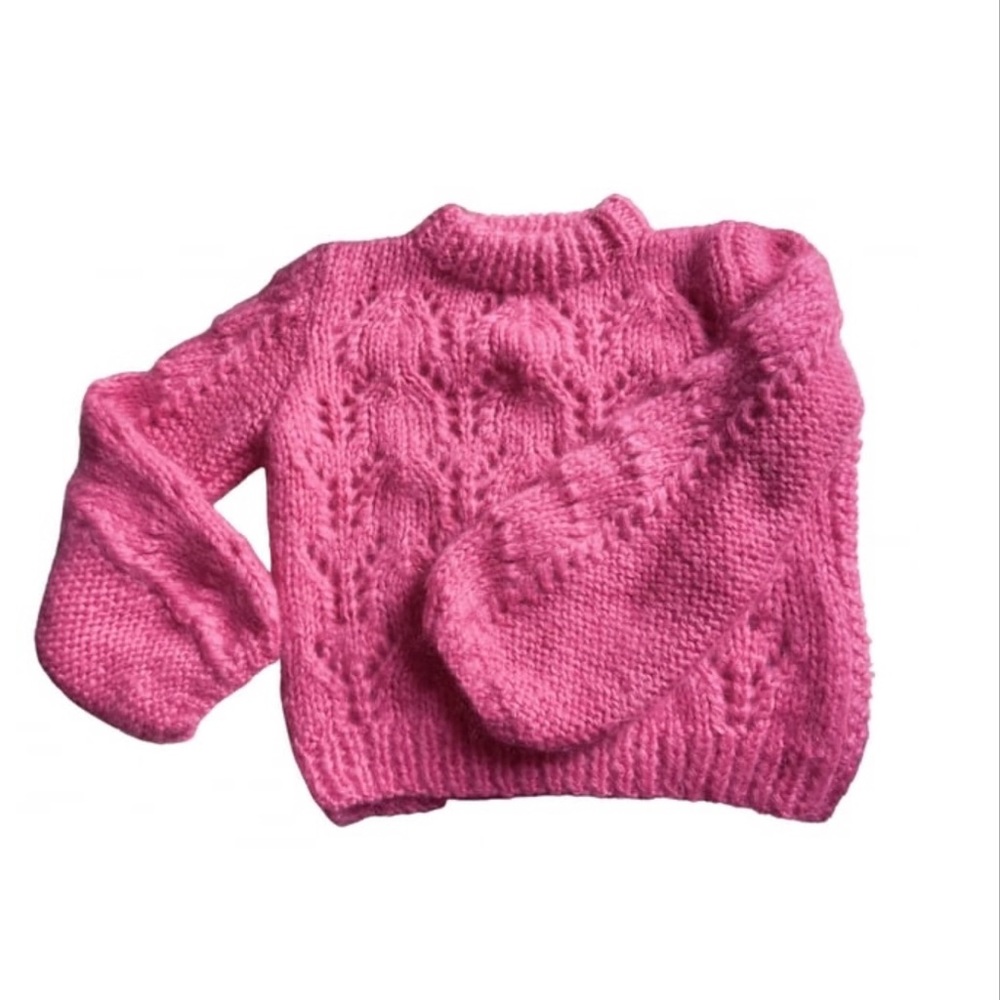 Hot pink Ganni Juilliard sweater in sz S. Never worn.